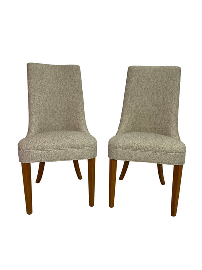 Large Circa 1950s Mid-Century Modern Dining Chair Set | 12 Restored Dining Chairs Including 2 Captain’s Chairs